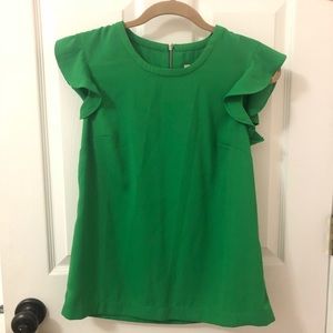 NWT J.Crew Ruffle Sleeve Top